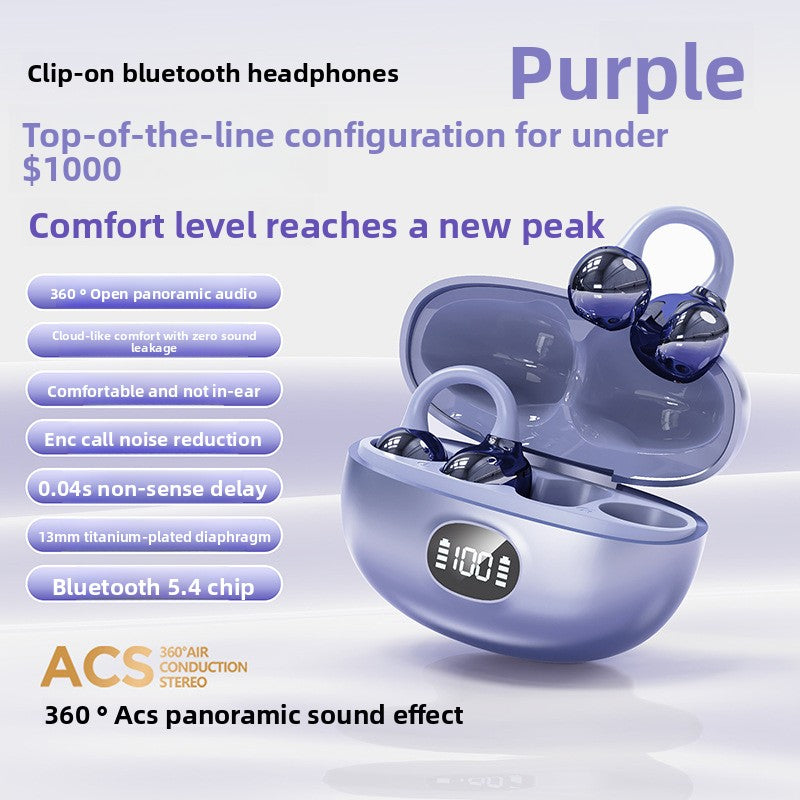 Ear clip wireless headphones