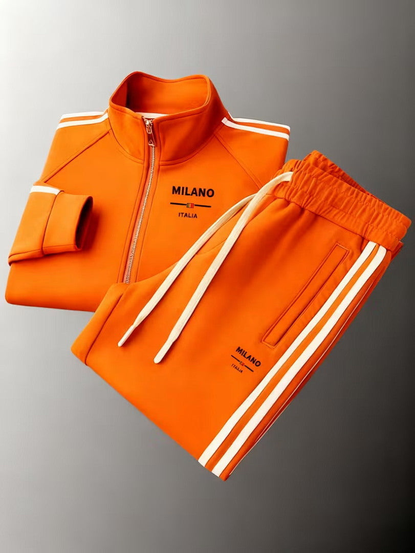 Mens Zipper 3D Print Sportswear Tracksuit Set