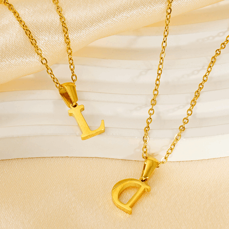 Alphabet Pendant Necklace