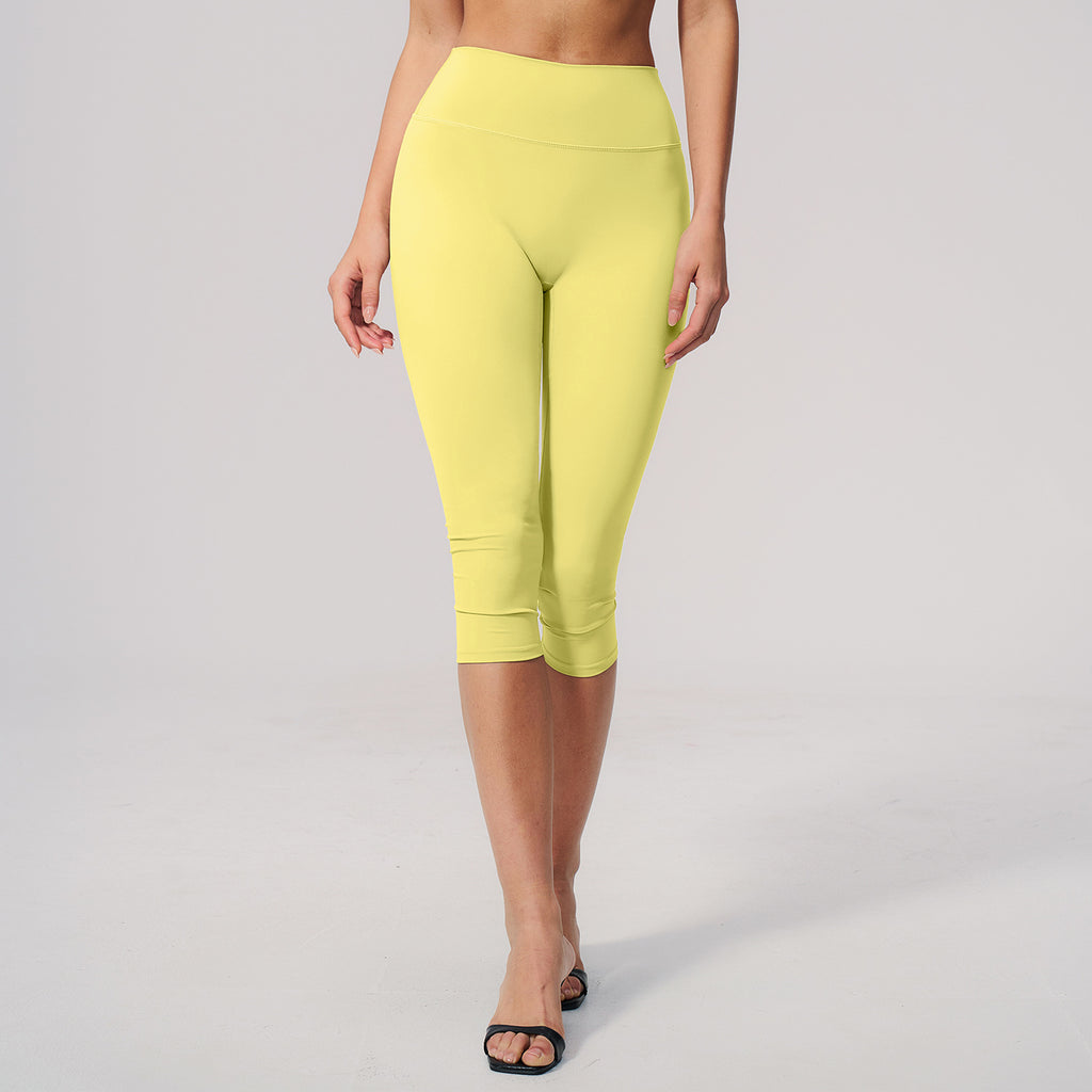 Brushed Yoga Shorts High Waisted Slim Fit Sports Shorts