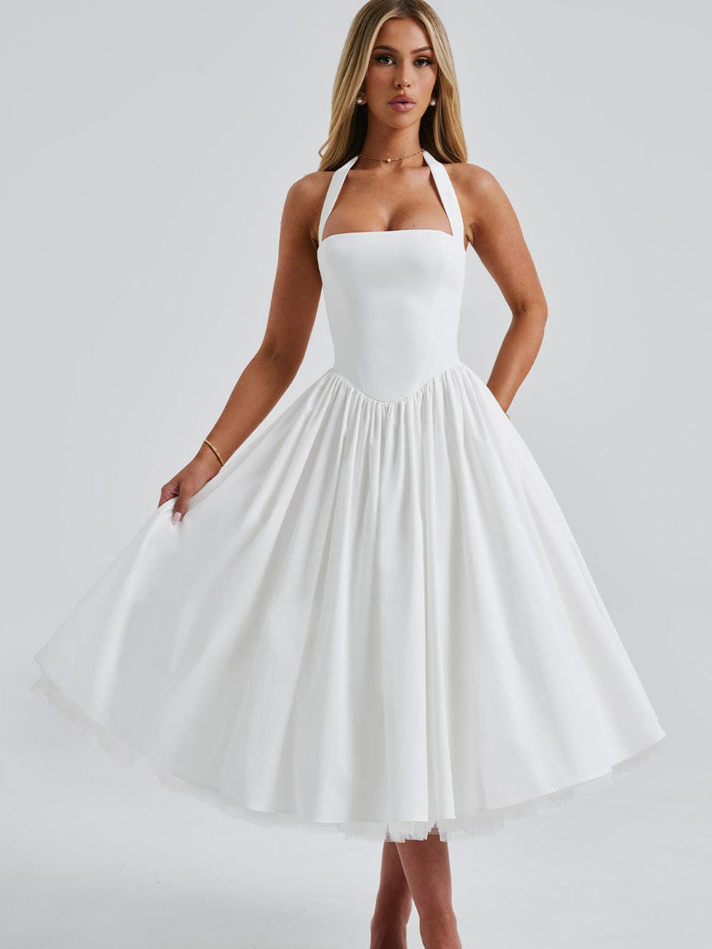 Elegant Fluffy Mesh Dress