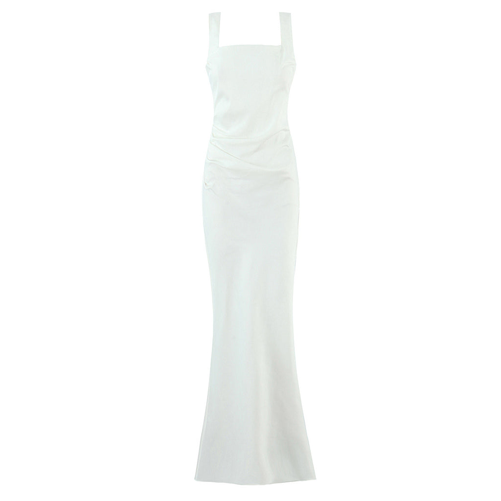 Elegant Halter Neck Fishtail Evening Gown