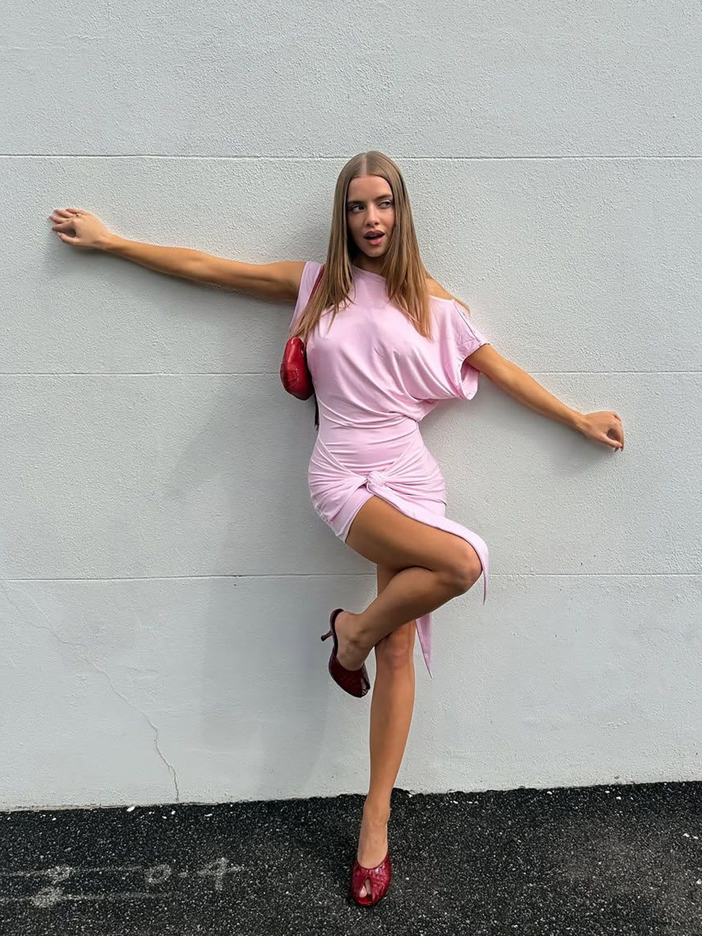Women's loose one-shoulder dress