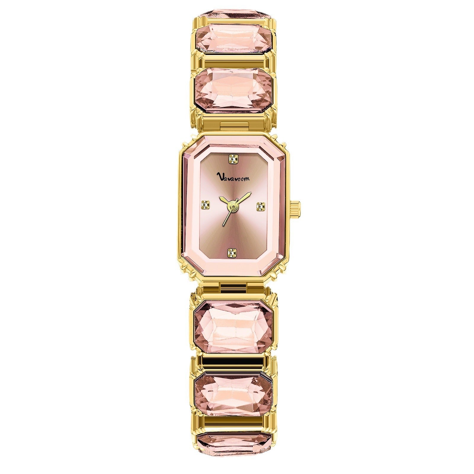 Square-faced quartz women's watch