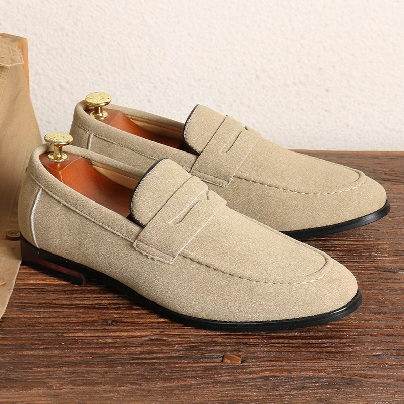Classic Solid Color Slip-On Loafers