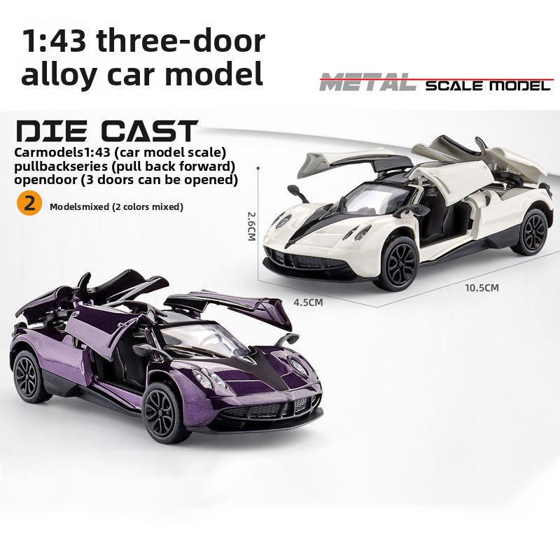 Three-Door Alloy Pull Back Toy Car Model