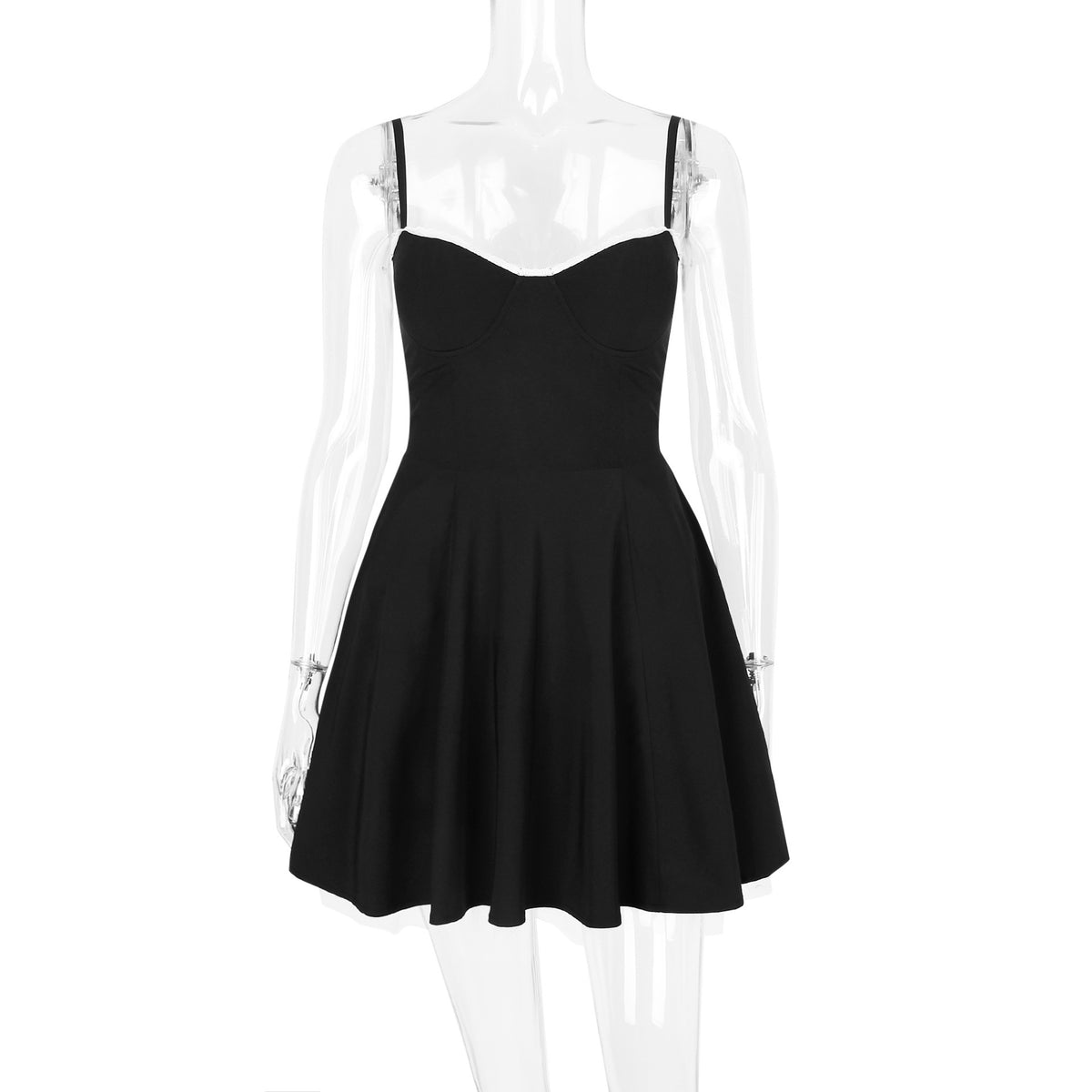 Women's Suspender Backless Puff Dress