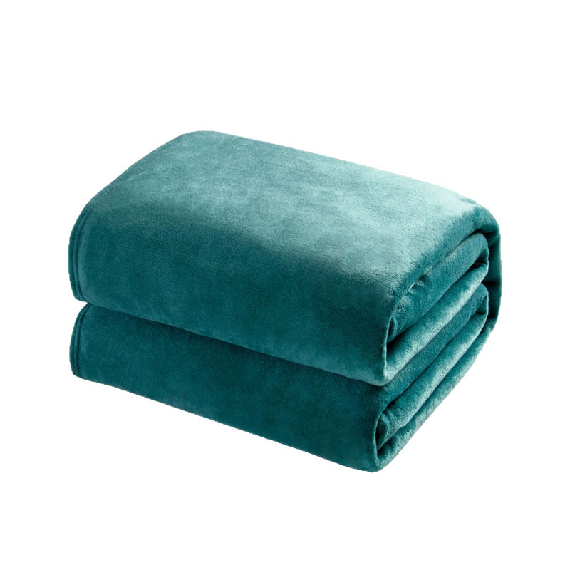 Solid Color Coral Fleece Blanket