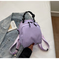 Mini Lightweight Multi-Compartment Nylon Bag, Stylish Convertible Backpack Crossbody Handbag