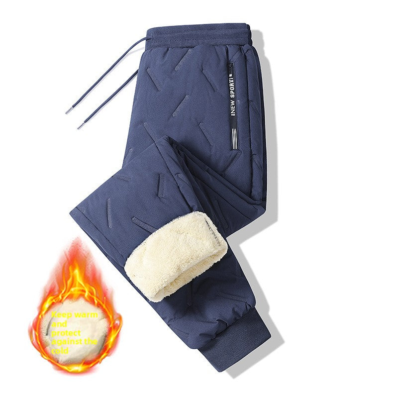 Large-size Casual Loose Fleece-lined Thickened Running Pants
