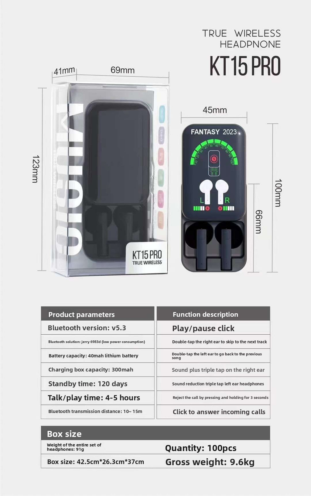Wireless Bluetooth Earphones with Digital Display