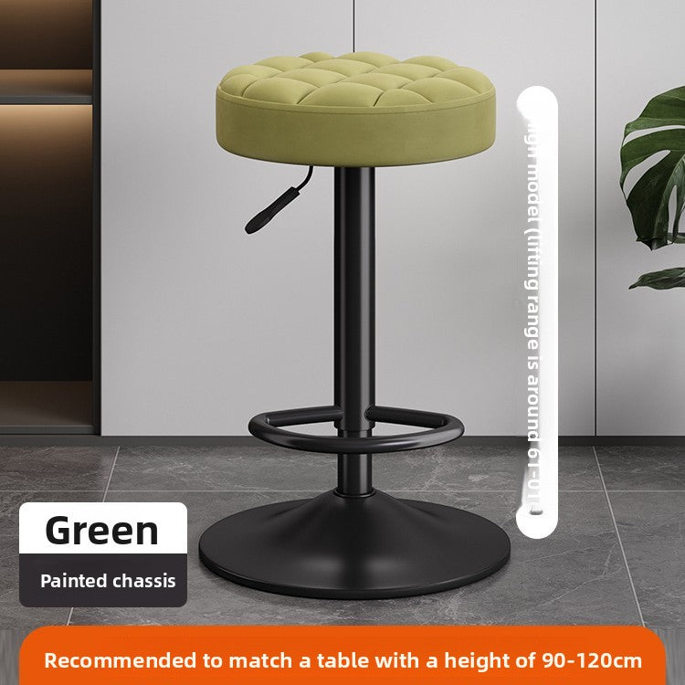 Adjustable Height Swivel Bar Stool with Backrest