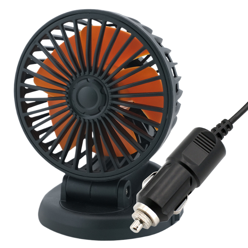 Multi-Head USB Car Fan with Dual Voltage Support