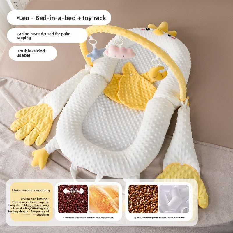 Baby Anti-Jump Soothing Bed with Slope Pad