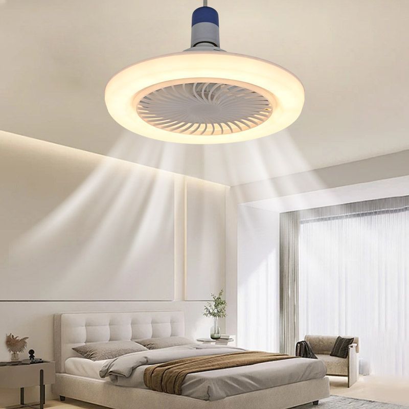 E27 Screw-In Three-Color LED Ceiling Fan Light with Remote Control
