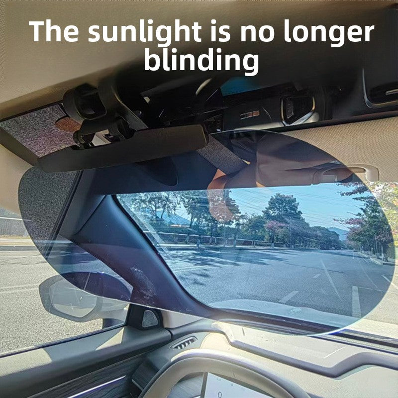 Car Sun Visor Anti-Glare Mirror Day Night Driving Eye Protection Clip-On Universal