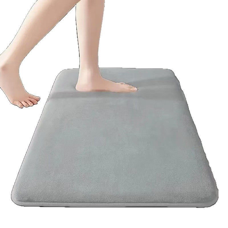 Coral Velvet Bathroom Floor Mat