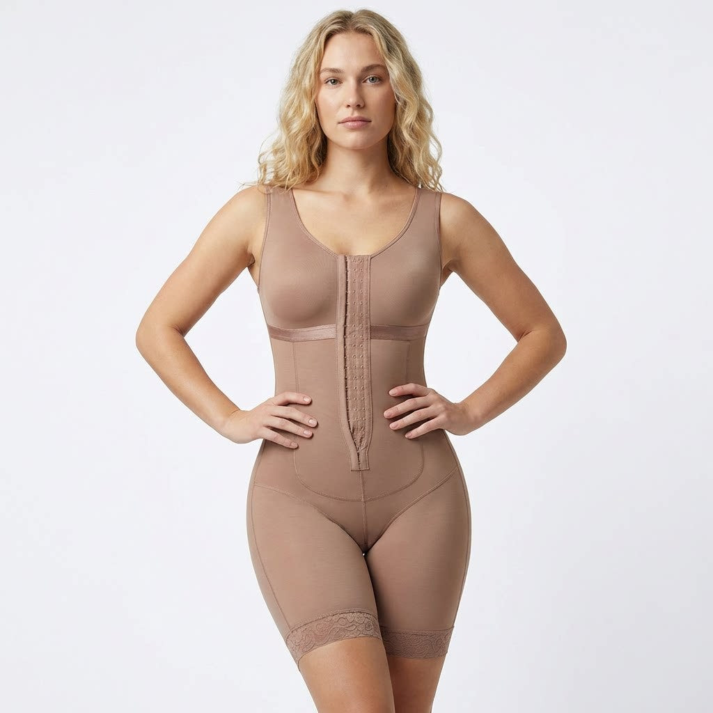 High-Waisted Tummy Control Open-Crotch One-Piece Shapewear Body Shaper