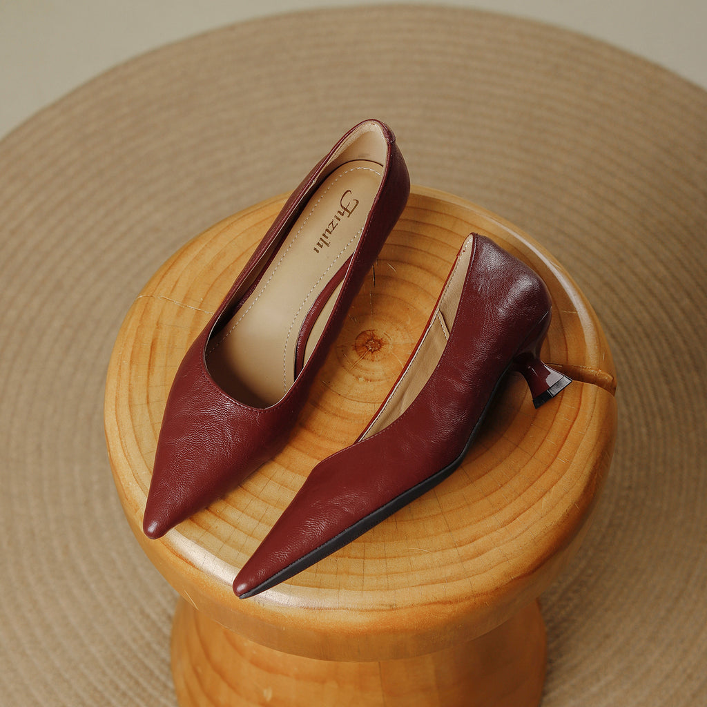 Retro Pointed Toe Pumps