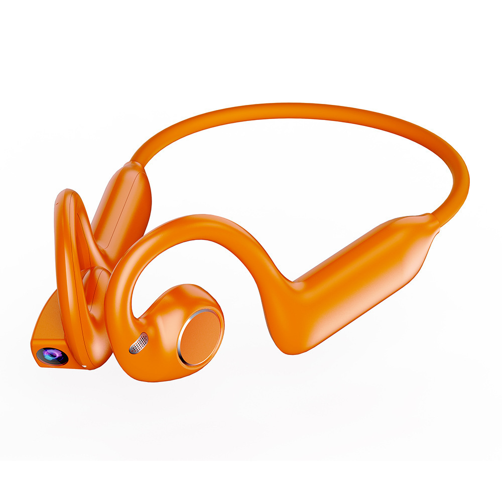 E900 AI Translation Bluetooth Headset with Camera, EIS Anti-Shake, 1080P Smart Glasses for Sports