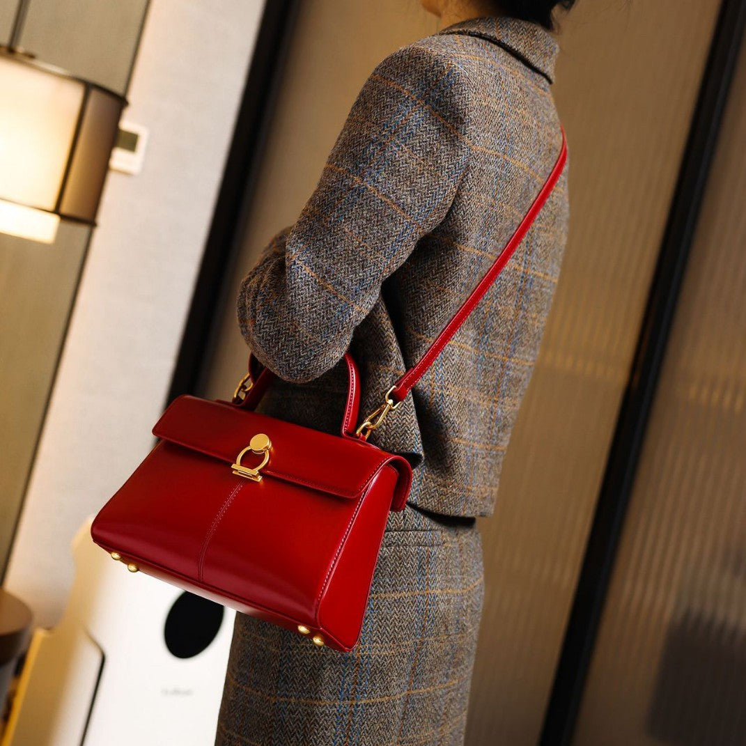 Original Design Red Bridal Shoulder Tote Bag