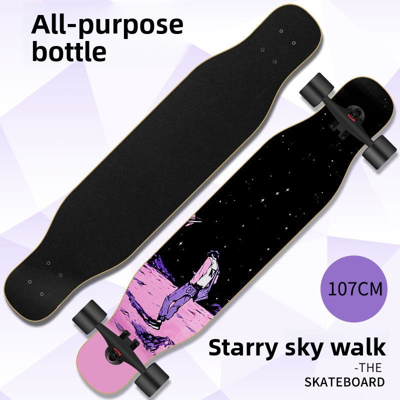 Four Wheel Double Warped Longboard Skateboard