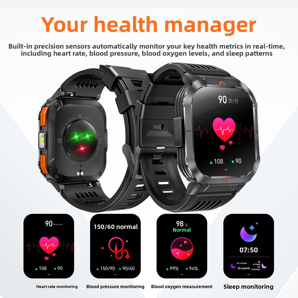 Bluetooth Smart Watch with Health Monitoring and Call Function