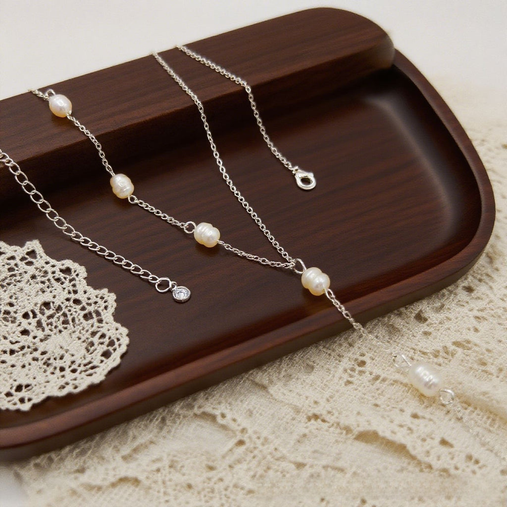 Pearl Geometry Necklace