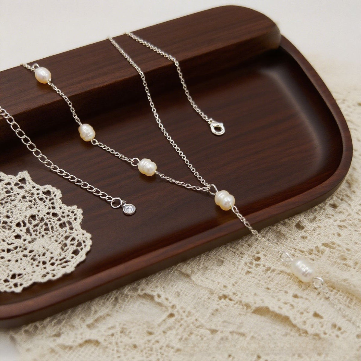Pearl Geometry Necklace