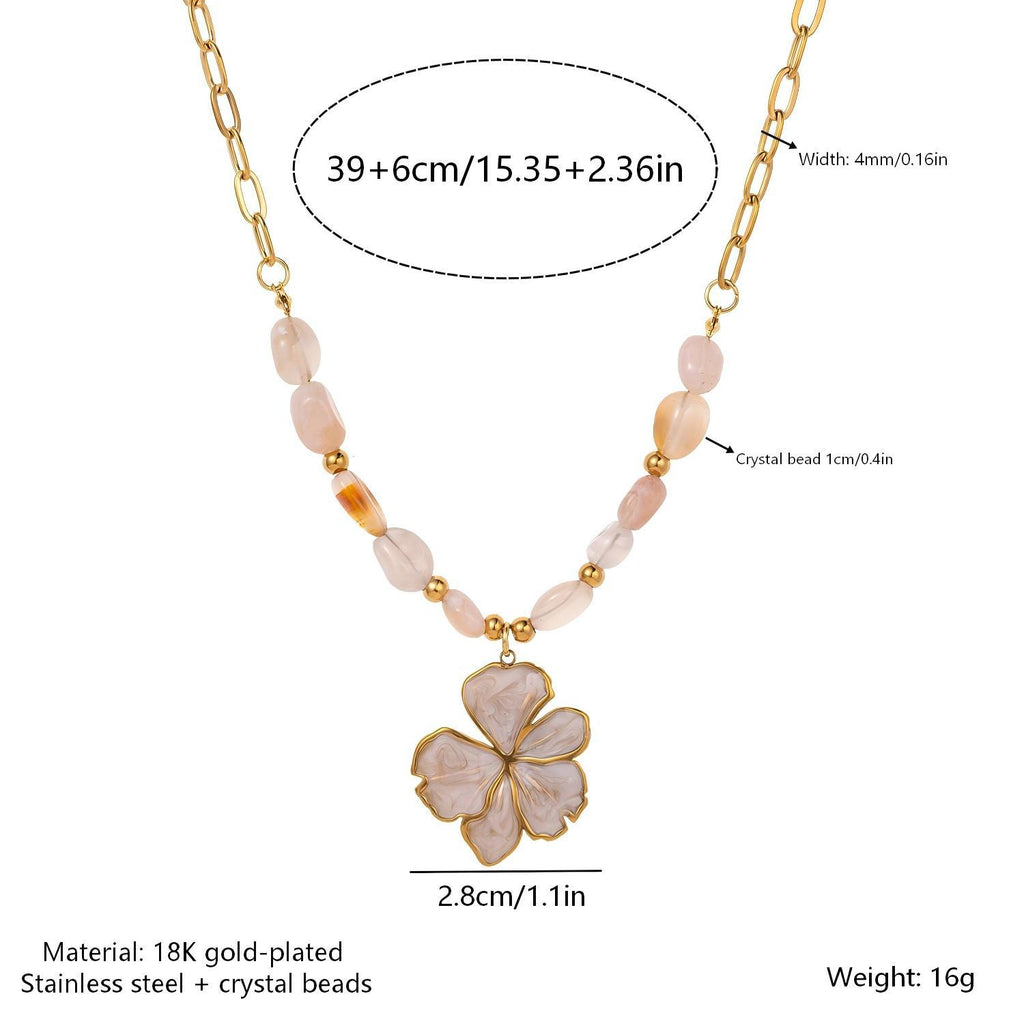 Flower butterfly necklace collar chain