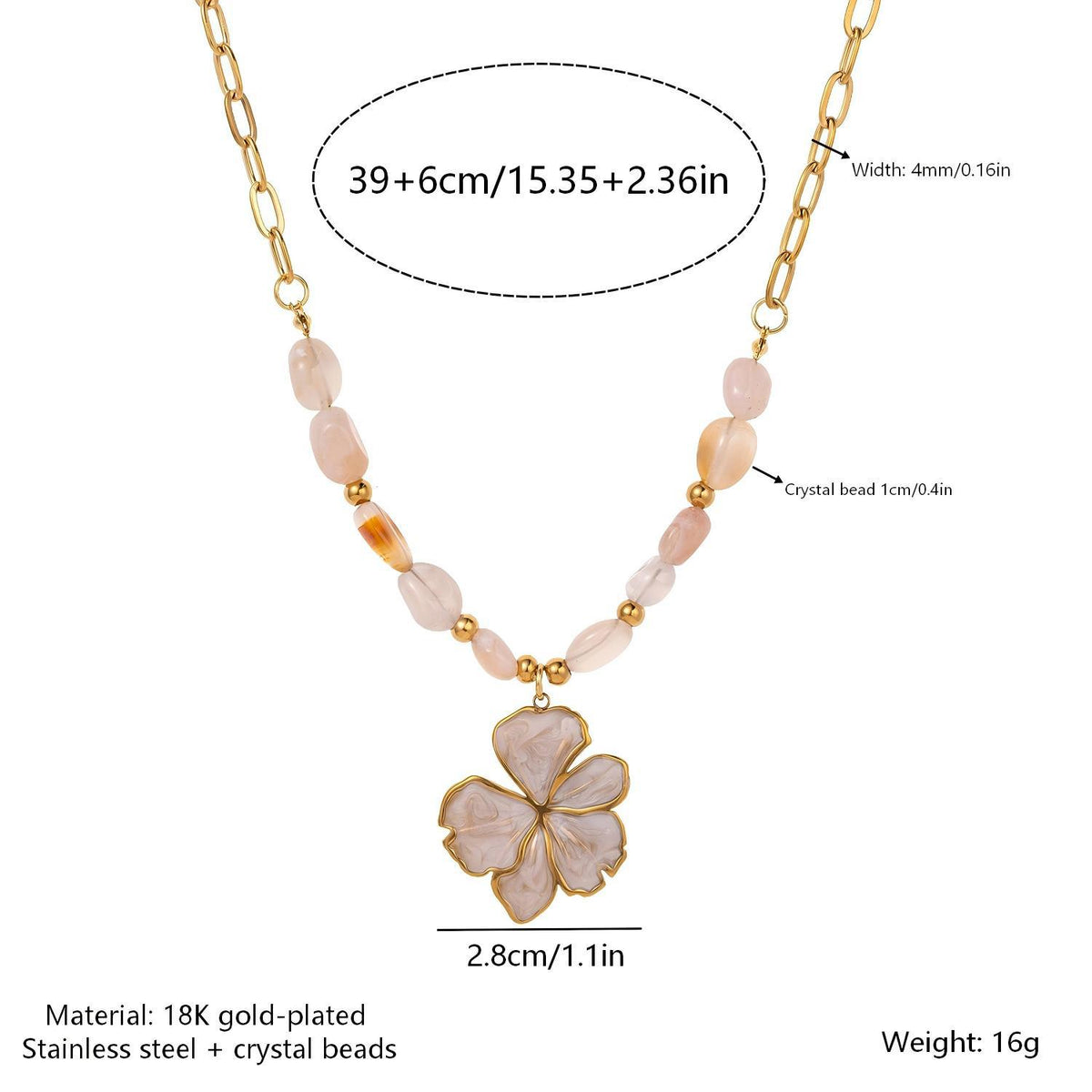 Flower butterfly necklace collar chain