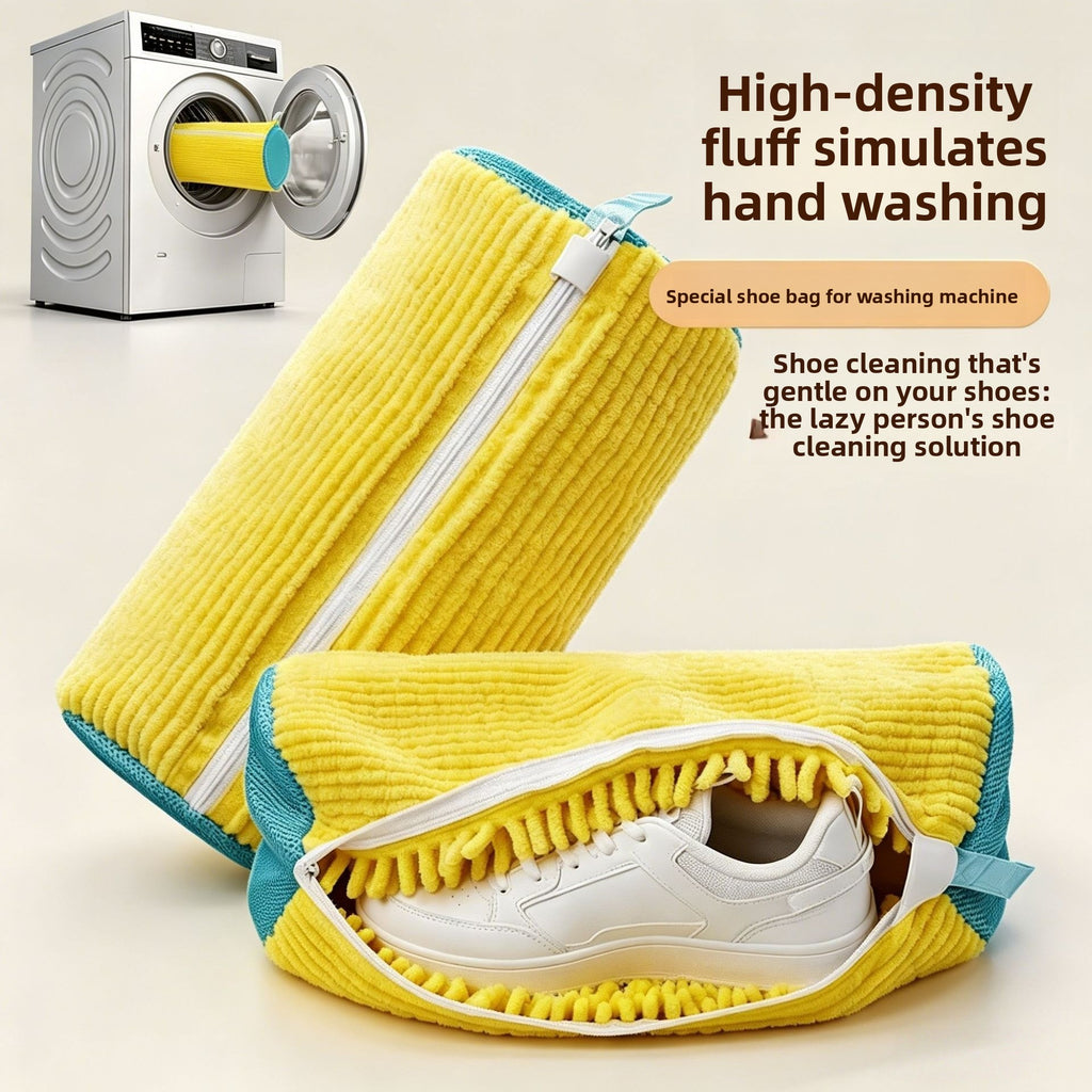 Chenille Shoe Washing Bag for Machine Wash