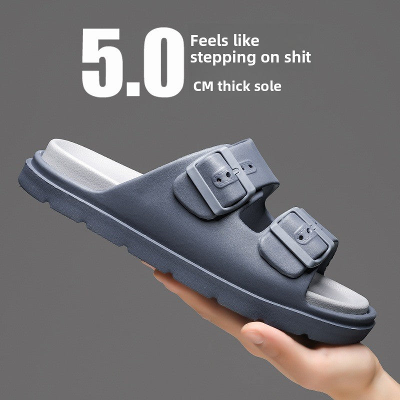 Men's Fashion Double-Layer Thick Sole EVA Slide Sandals