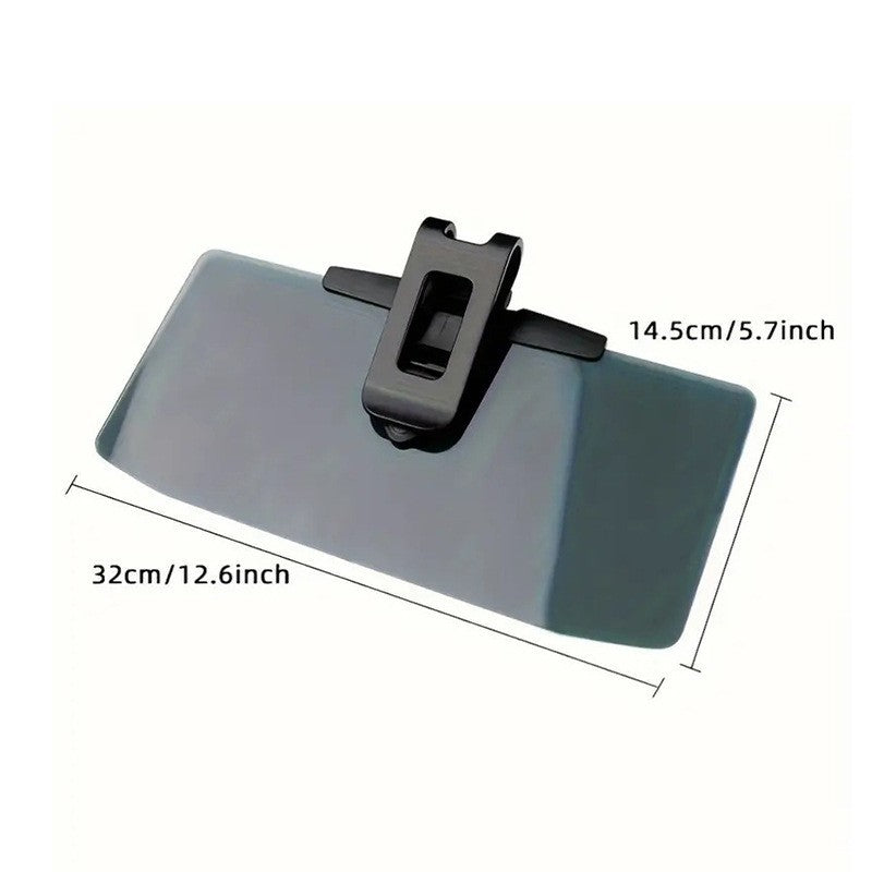 Car Sun Visor Anti-Glare Mirror Day Night Driving Eye Protection Clip-On Universal