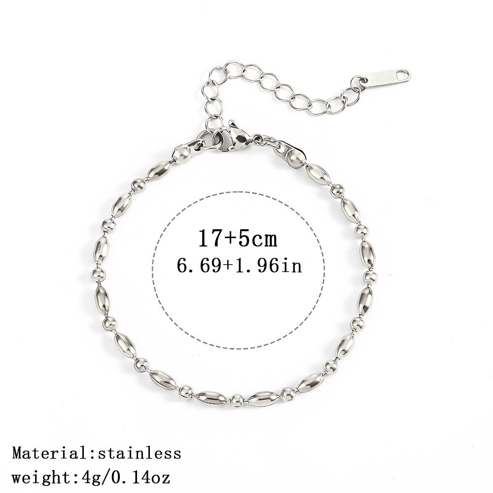 316L Titanium Steel Bracelet Waterproof Hypoallergenic Gold Plated Chain Jewelry for Men Women Unisex Fashion Accessories