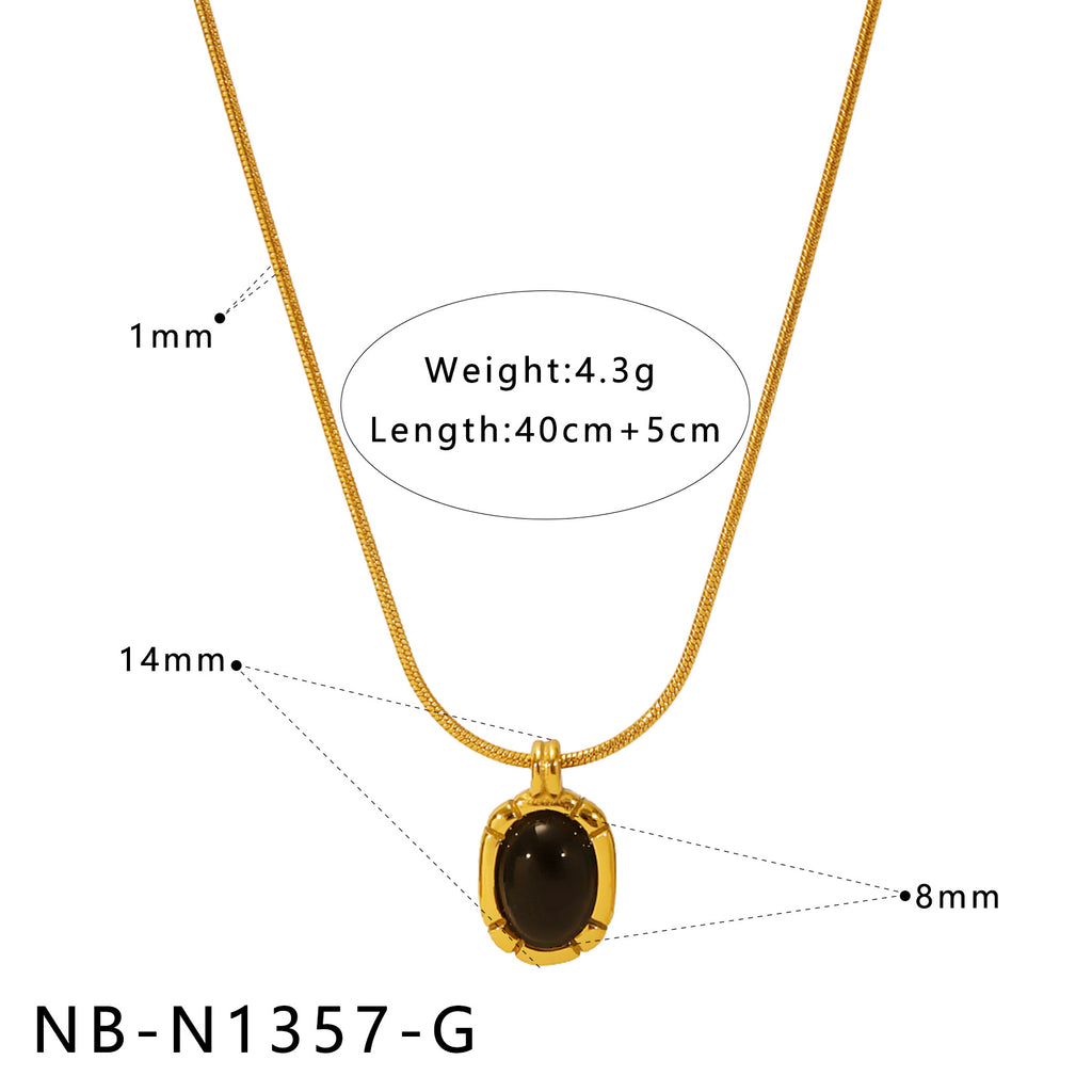 Natural White Mother-Of-Pearl Pendant Necklace