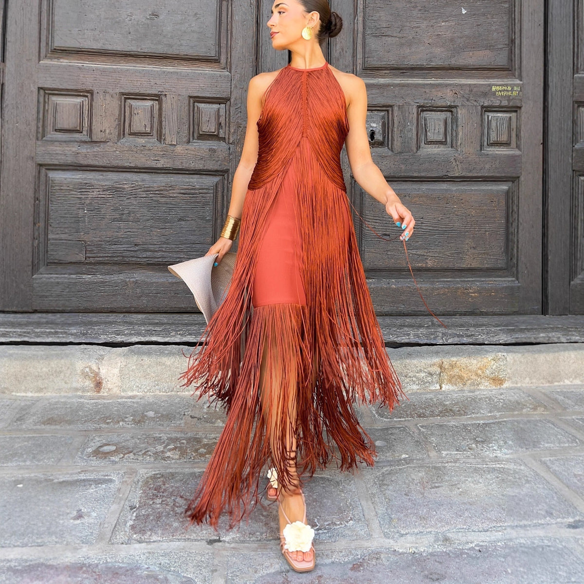 Elegant Halter Neck Long Dress