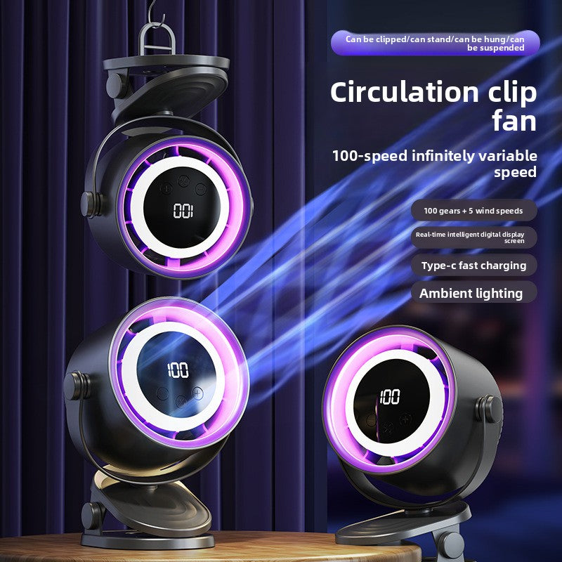 Portable USB Desk Fan with Rechargeable Battery
