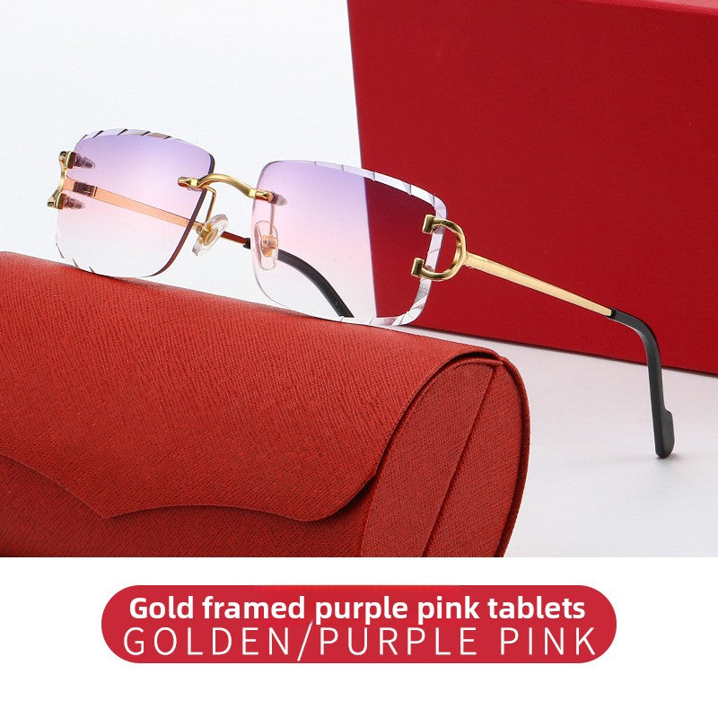 Diamond-Cut Gradient Sunglasses with UV Protection