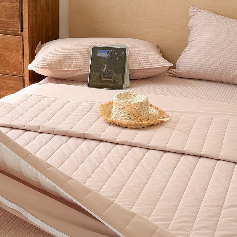 Reversible Quilted Cotton Bed Cover