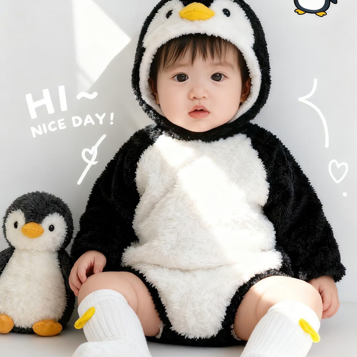 Penguin Baby Photography Romper Costume