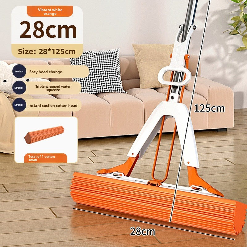 Foldable Sponge Mop with Stainless Steel Rod