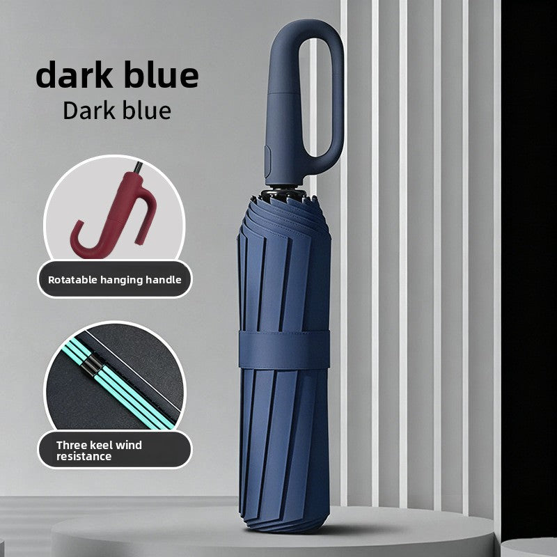 Fully Automatic Umbrella with Ring Handle