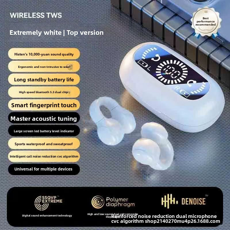 Sports digital display long endurance wireless headset