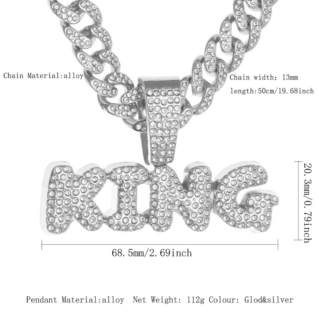 Cuban chain necklace pendant