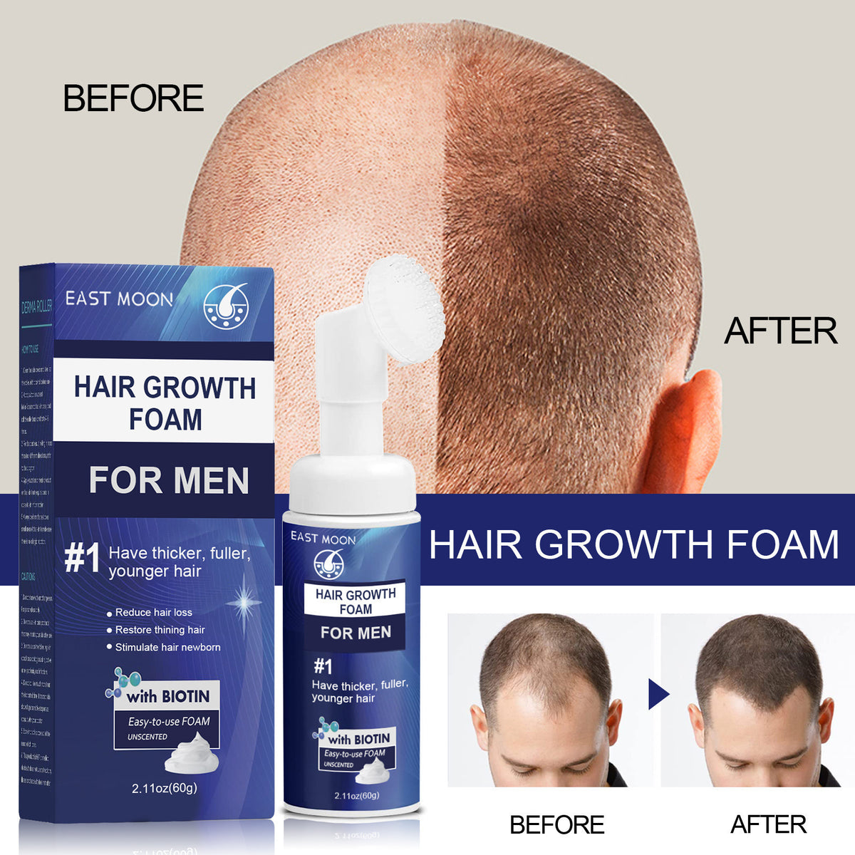 Men's Hair Thickening Foam