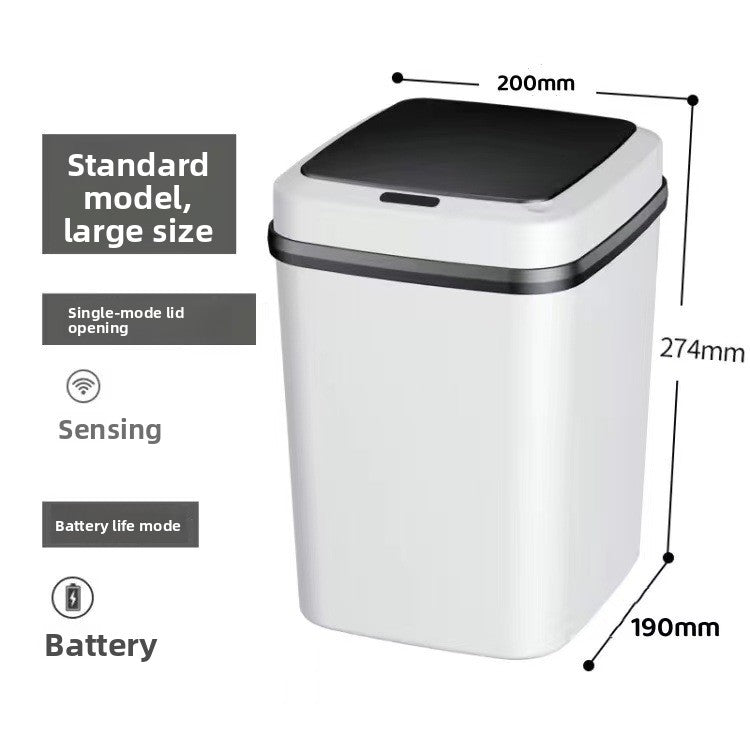 Commercial Smart Sensor Trash Can with Button