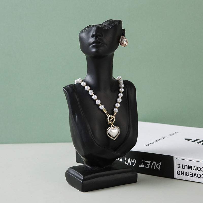 Resin Half-Body Mannequin Jewelry Display Stand
