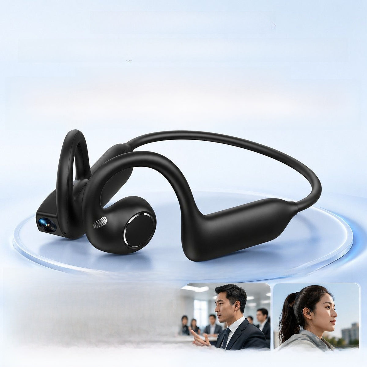 E900 Smart AI Bluetooth Headphones with Camera