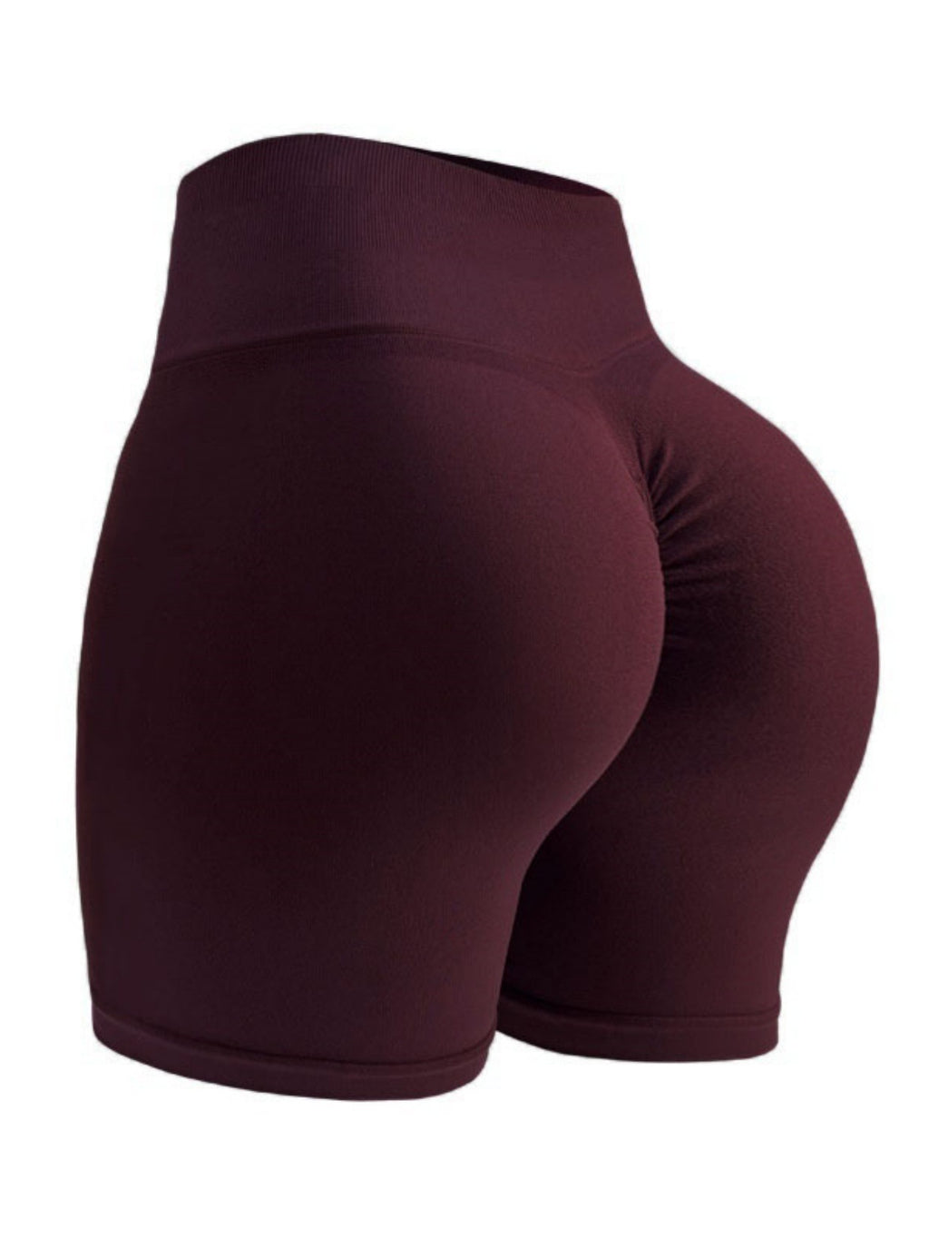 Seamless Knitted High-Waist Fitness Shorts
